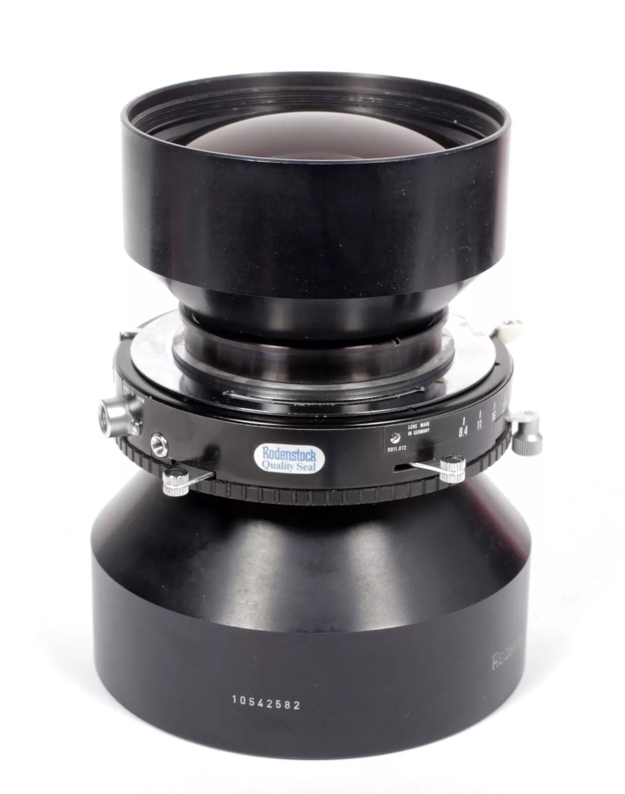 Rodenstock Sironar N MC 480mm F8.4 Lens in Copal #3 Shutter covers Rodenstock Sironar N MC 480mm F8.4 Lens in Copal #3 Shutter covers